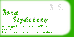 nora vizkelety business card